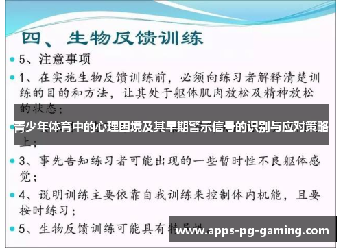 青少年体育中的心理困境及其早期警示信号的识别与应对策略