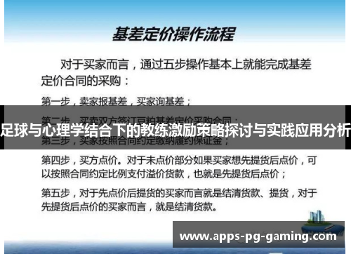 足球与心理学结合下的教练激励策略探讨与实践应用分析